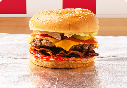 five guys bacon and cheeseburger