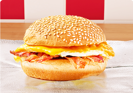 egg and bacon sandwich